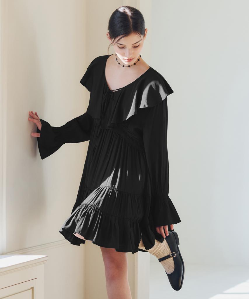 Zero Street [2 Colors] Sepia Frill Dress