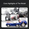 1:22 Shelby Cobra 427 Z4 Toys Sports Cars Models Pull Back Light Music Miniature Car Doors Opened Vehicle for Kid Festival Gifts