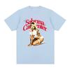 Sabrina Carpenter 2025 newTShirt High Quality Teeshirt Sleeve WomenUnisex 100cotton Gothic Tshirt Round Neck Summer Tees