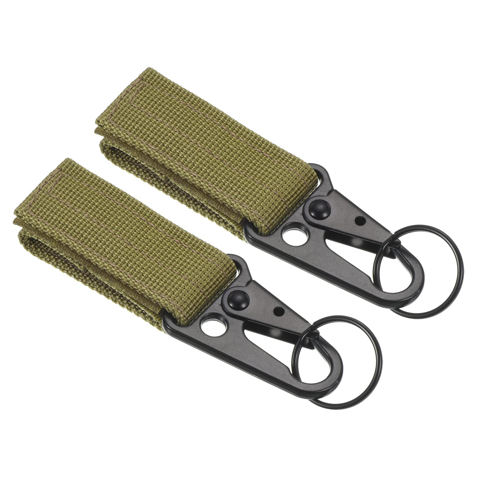 

Брелок для ключей Belt Keeper, набор из 2 толстых нейлоновых лямок для подвешивания снаряжения на открытом воздухе, пряжка для брелока, крючок, цвет хаки [PATIKIL]
