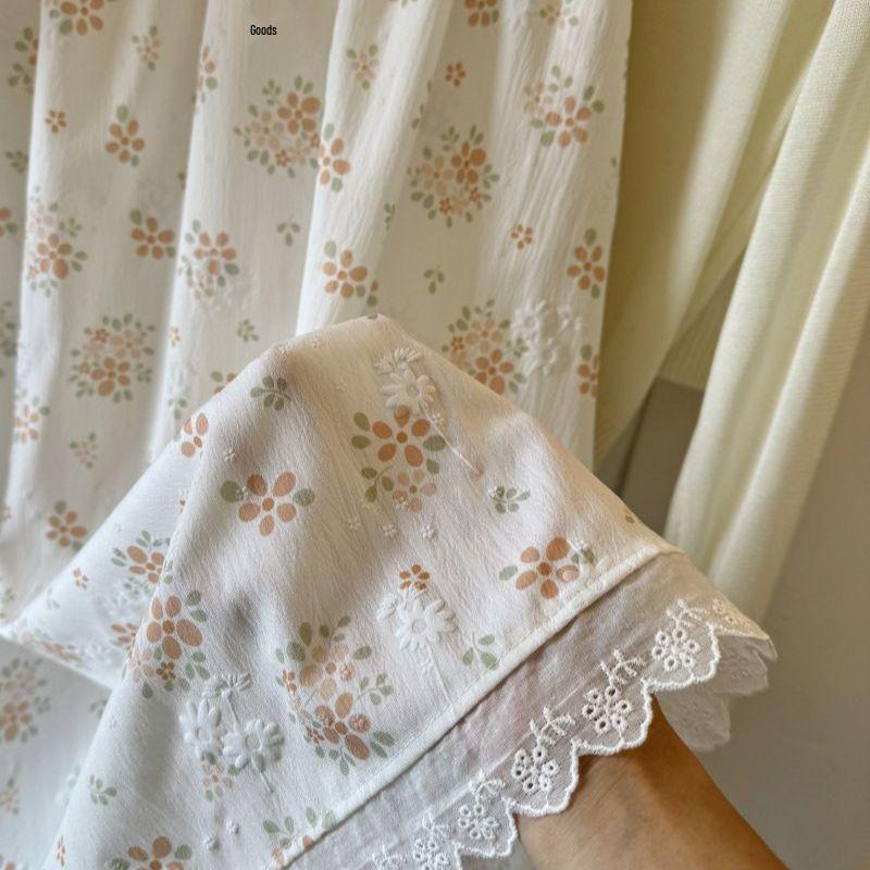 Floral Lace High-Waisted Korean Style Summer Skirt