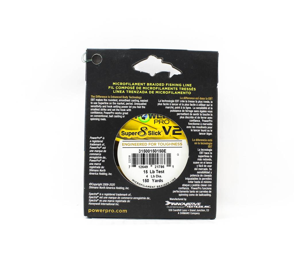 POWER PRO Super 8 Slick Version 2 Spectra Line 15lb X 150yds Green (7861)