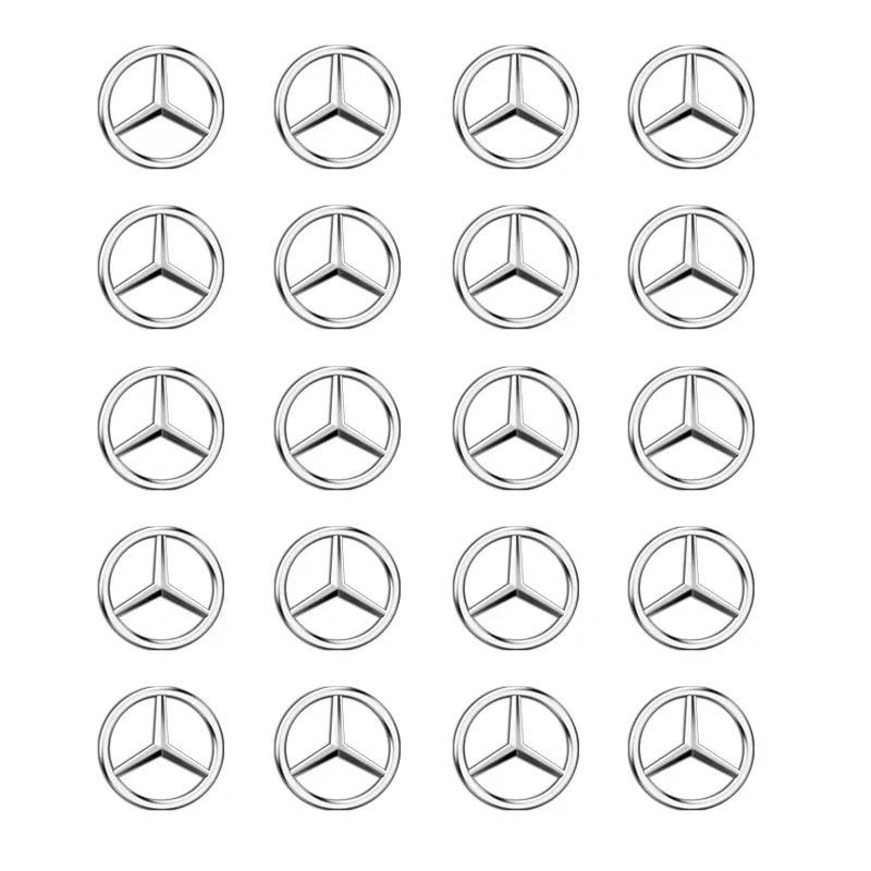 13mm Car Key Emblem Stickers Accessories For Mercedes Benz AMG E S C A B Class GLE GLS CLS GLC CLA GLA GLK GLB W205 W221 W177