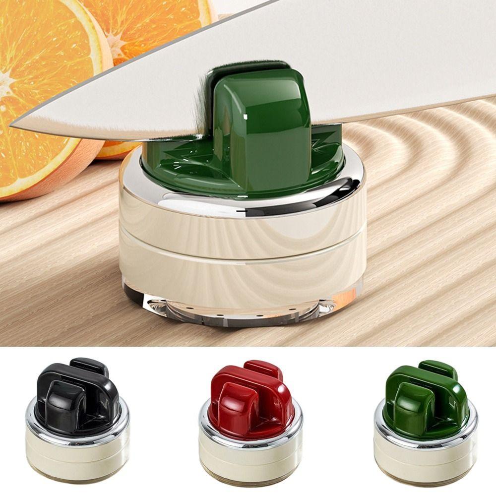 Safely Suction Whetstone Round Grinding Stone Practical Suction Cup Knives Sharpener  for Home