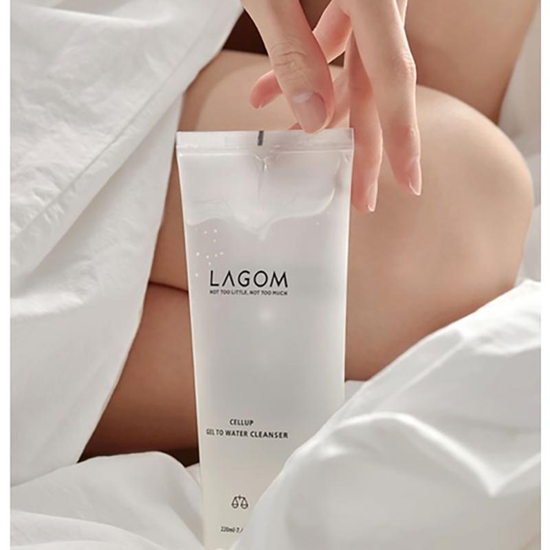 LAGOM Cellup Gel To Water Cleanser – Hydrating Mild Morning Gel Cleanser, Korean