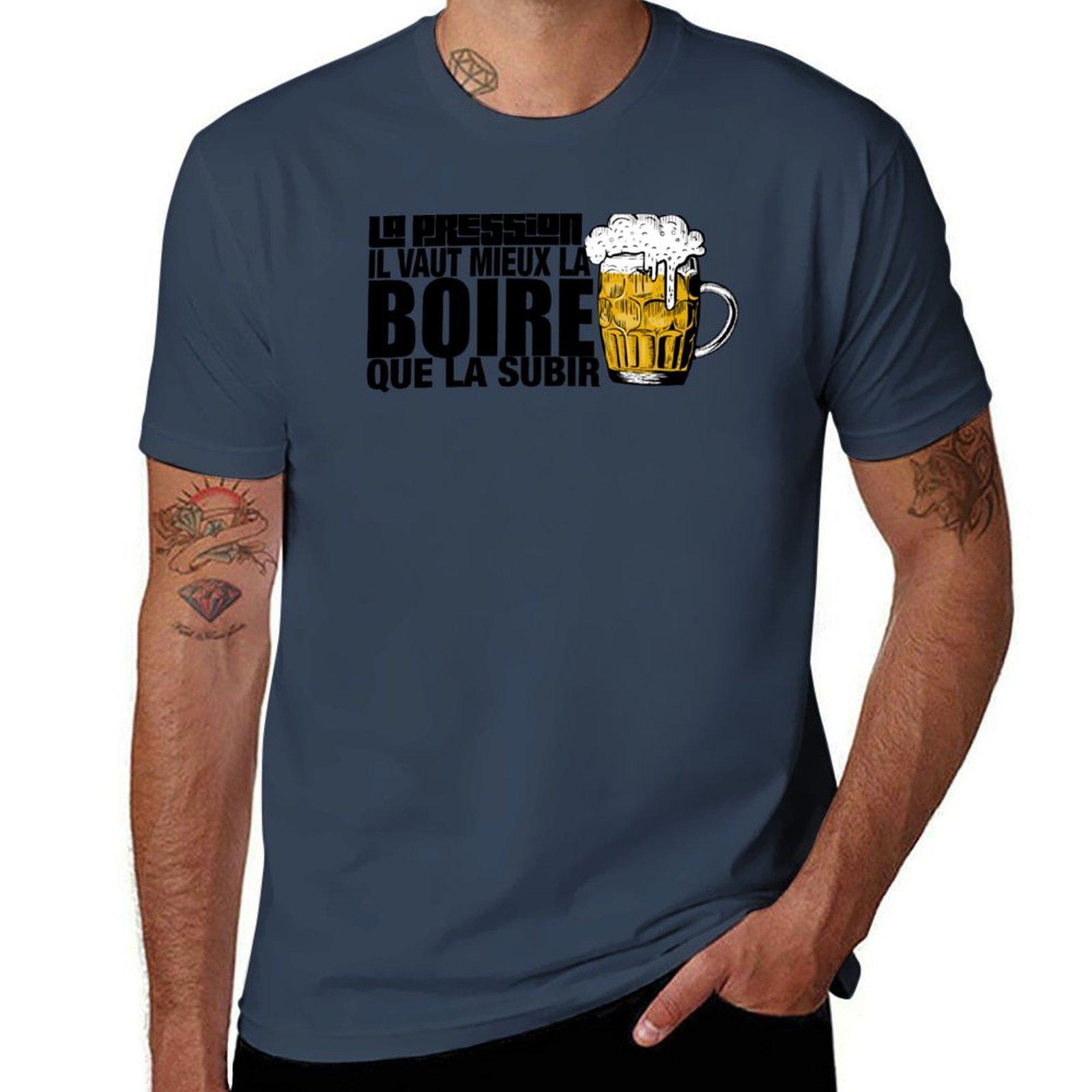 

Pressure is better to drink than to suffer Tshirt Short sleeve tee korean fashion quickdrying mens funny t shirts S