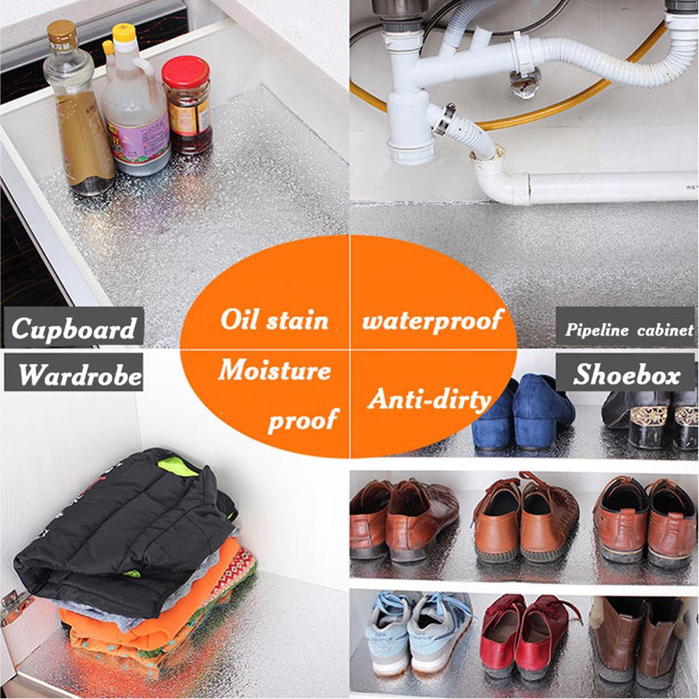 1 m/Rolle Küchenrückwand-Tapetenaufkleber, selbstklebende Aufkleber aus Aluminiumfolie, ölbeständig, wasserdicht, Küchenherdaufkleber