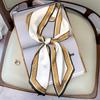 Luxury Long Silk Scarf Female Animal Horse Print Thin Narrow Scarf Bag Hair Band Ribbon Scarfs Women Neckerchief