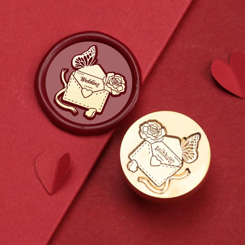 Wedding Celebration Stamps Wax Seal Stamp Vintage Sealing Stamp Head For Cards Envelopes Wedding Invitations Gift Packaging