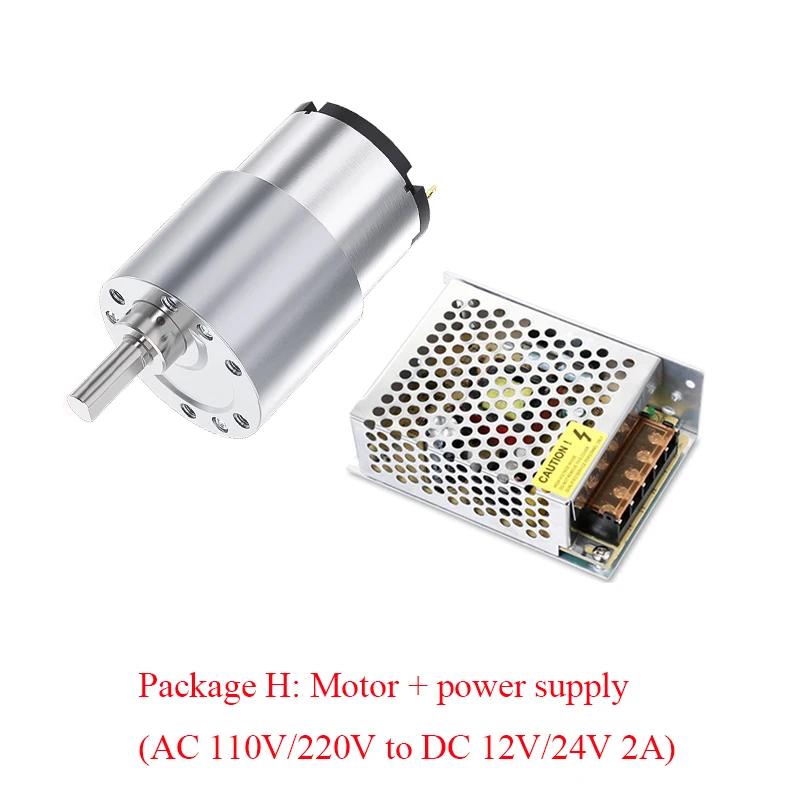 JGB37-520 DC 12V 24V Untersetzungsgetriebemotor Hohes Drehmoment Hohe Leistung 15kg 7RPM-960RPM 520 Getriebemotor Umgekehrter Motor