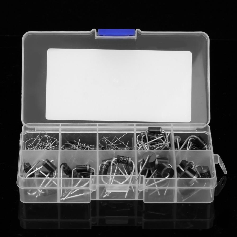 90PCS 10 Values Rectifier Diode Assortment Low Leakage Diode Bridge Kit  Component Replacement