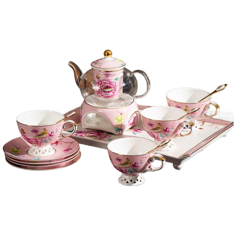 

Шанци Европейский Костяной Фарфор Цветочный Чайный Сервиз