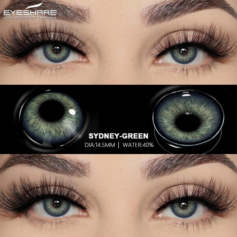 EYESHARE Natural Color Contact Lenses for Eyes Brown Contact Lens Blue Contact Lens Colored Eye Contacts Eye Makeup Yearly Use