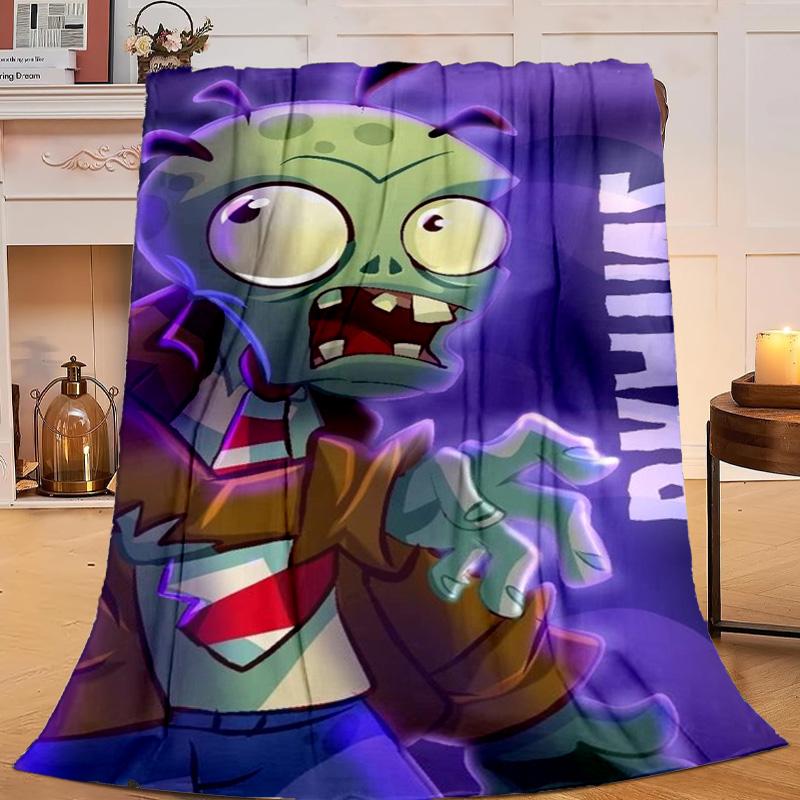 1PC Zombie Party  Flannel Blanket Gift, Suitable for Both Men And Women, Soft Ideal for Beds And Sofa, Birthday Or Christmas Gift