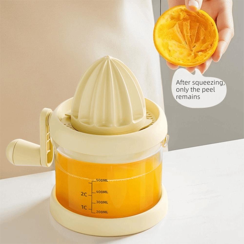 Transparent Hand Press Squeezer Scale Measure Fruit Residue Separator Manual Fruit Juicer  Home Use