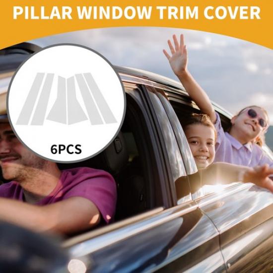 6 Pcs Door Pillar Window Trim for Honda CR-V  2011-2016 Chrome Silver Tone