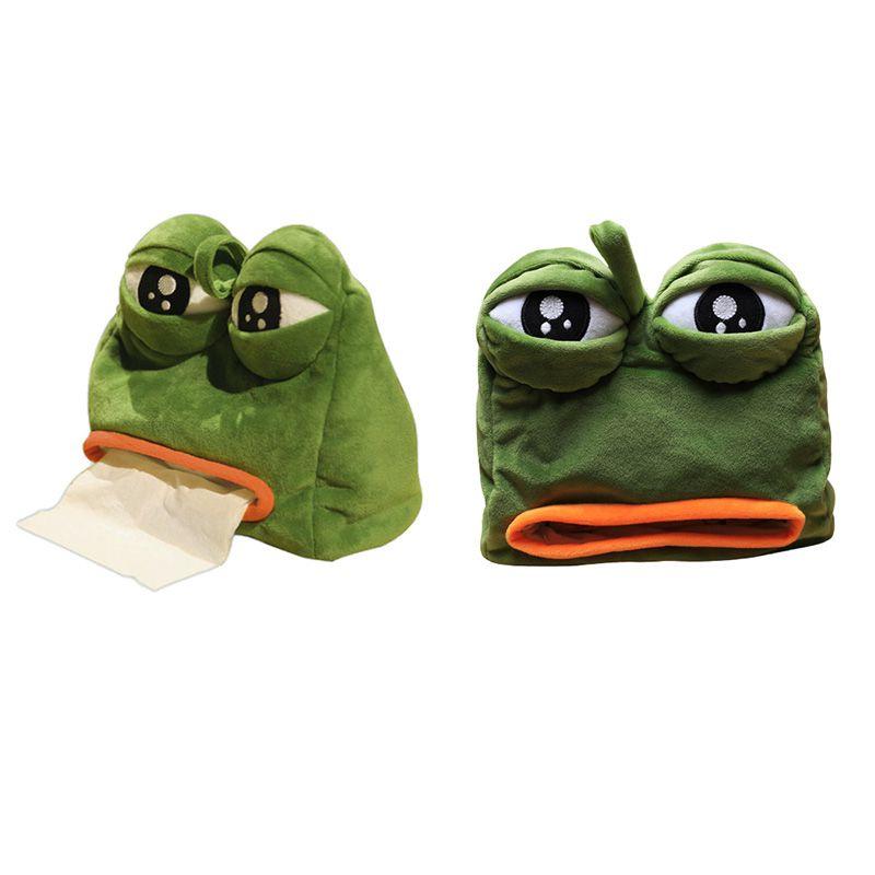 Frog Pepe Sad Creative Home Dustproof Sculpting Tissue Storage Box Napkin Holder
