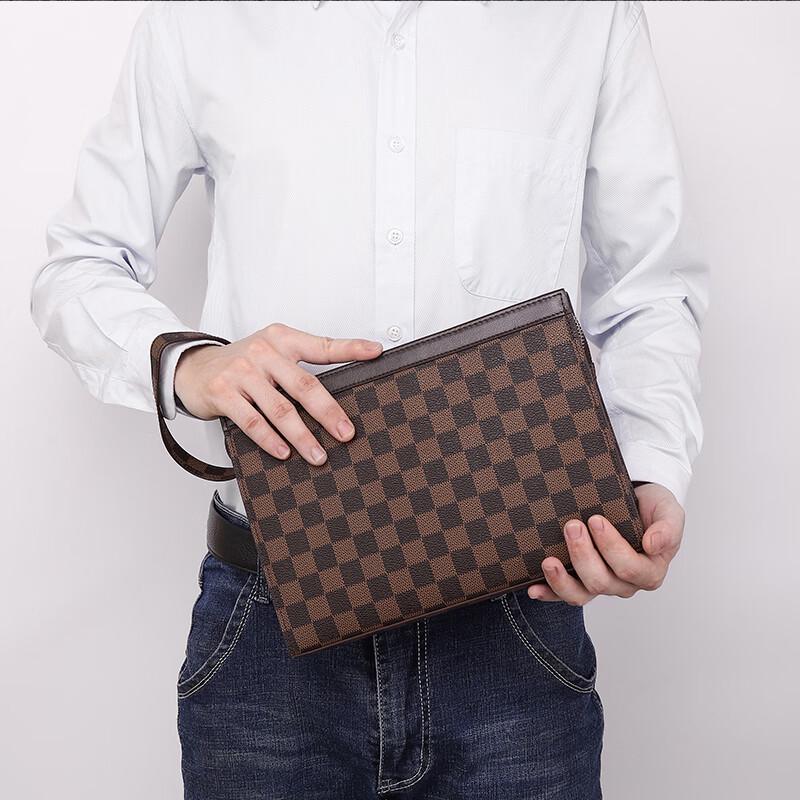 SCHWARZETIENNE Men's Genuine Leather Clutch Bag