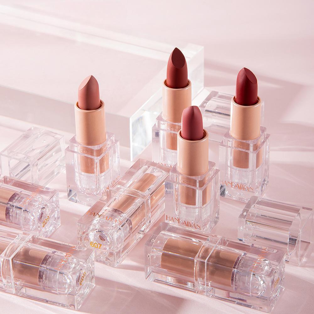 12 Colors Matte Waterproof Velvet Nude Lipstick Sexy Red Brown Pigments Makeup Long Lasting Profissional