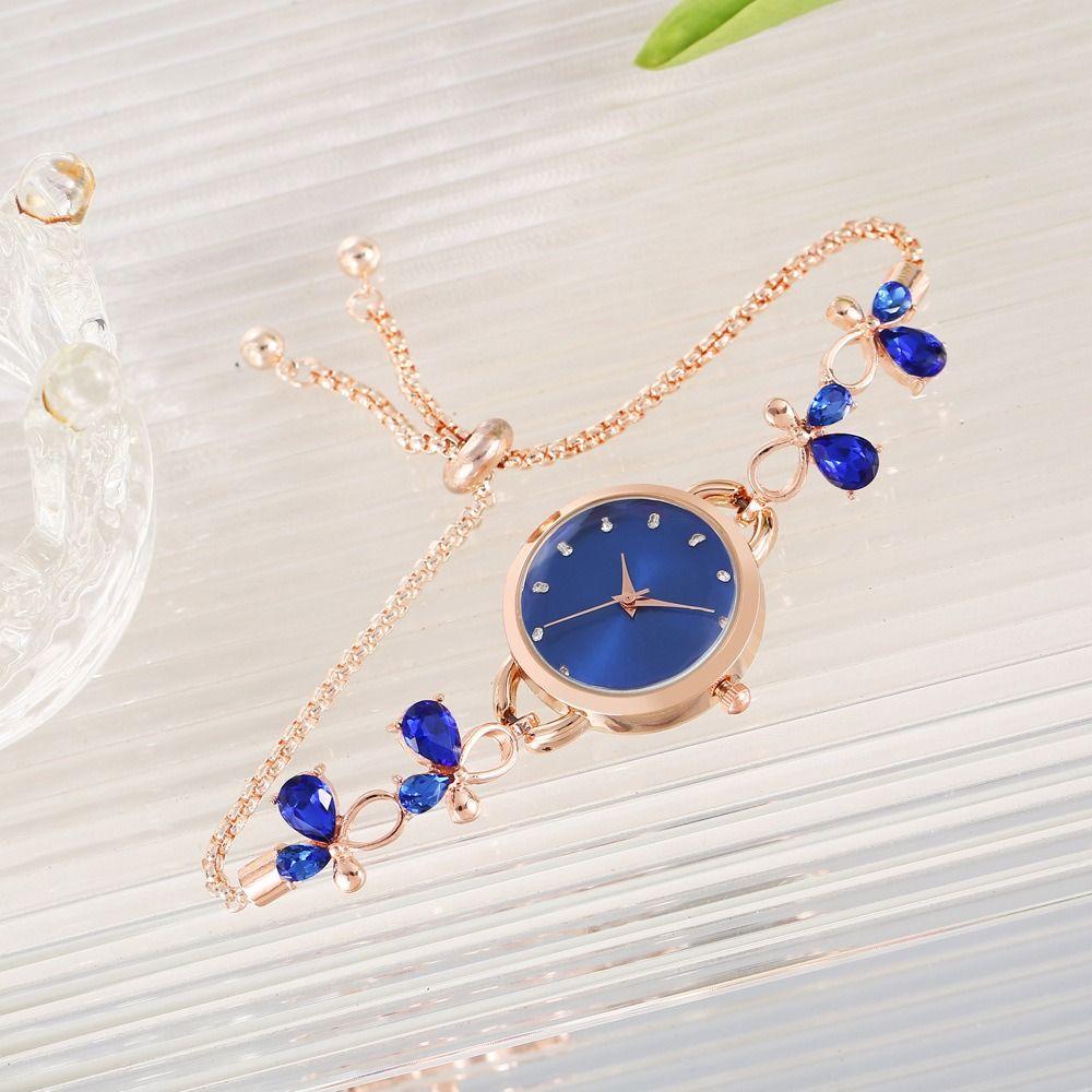 Adjustable Bracelet Watch Alloy Quartz Watch Elegant Chain Watch  for Women Girls