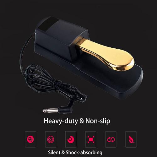 Ntcpefy Universal Sustain Pedal, Non-Slip, Durable for Keyboards, DI Keyboard Synthesizers and Pianos