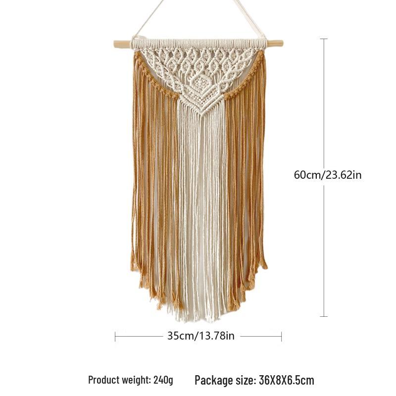 Богемный макраме настенный гобелен