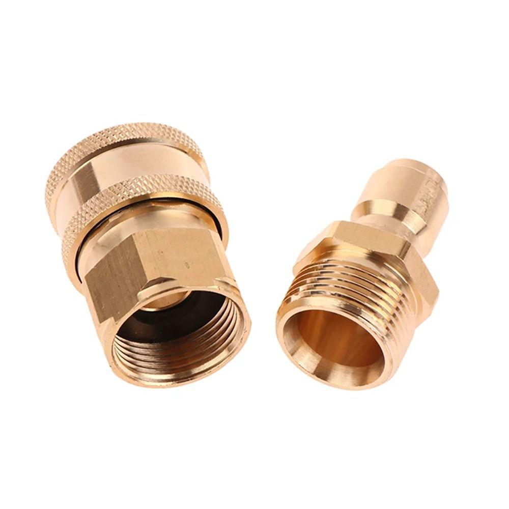 1Set 3/8 M22 Hose Coupler Quick Connect Kits Water Outlet Set Durable Pipe Joint