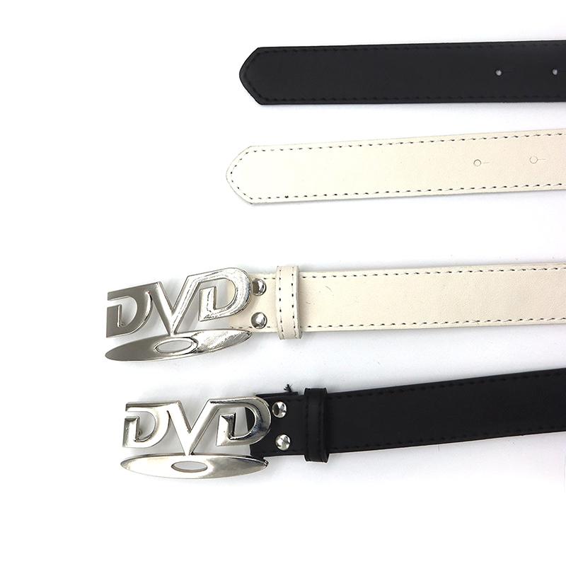 Design Nostalgico Dvd Cintura con Fibbia Inglese Decorazione da Donna Abbinabile con Cintura per Jeans Versatile Senso del Design Cintura di Nicchia