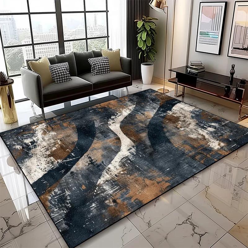 Tappeti Geometrici Moderni di Lusso per Soggiorno Decorazione Casa Tappeti Grandi Antiscivolo per Camera da Letto Tappetini Morbidi Lavabili per Comodino