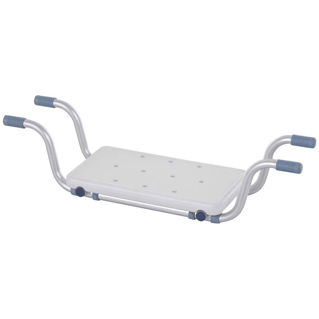 Bathtub Seat, Adjustable Hanging, 73-83x22x18 cm, Aluminum, HDPE, White