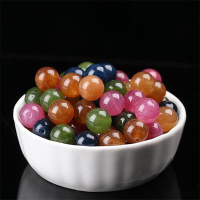 Natural Jade Beads Beautiful Multicolor Beads Handmade Diy Bracelet Necklace Jewelry Handmade Beads Accessories