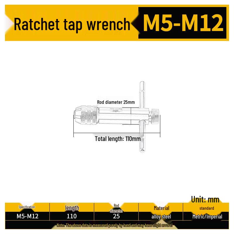 High-Speed Steel Taps & Dies Set: 5, 6, 7, 9-Piece with Tap Wrench and Threading Drill Bits.