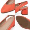 Zapato Destalonado De Tacón Bajo Para Mujer, Color Naranja. Montevita Veronaza 105303