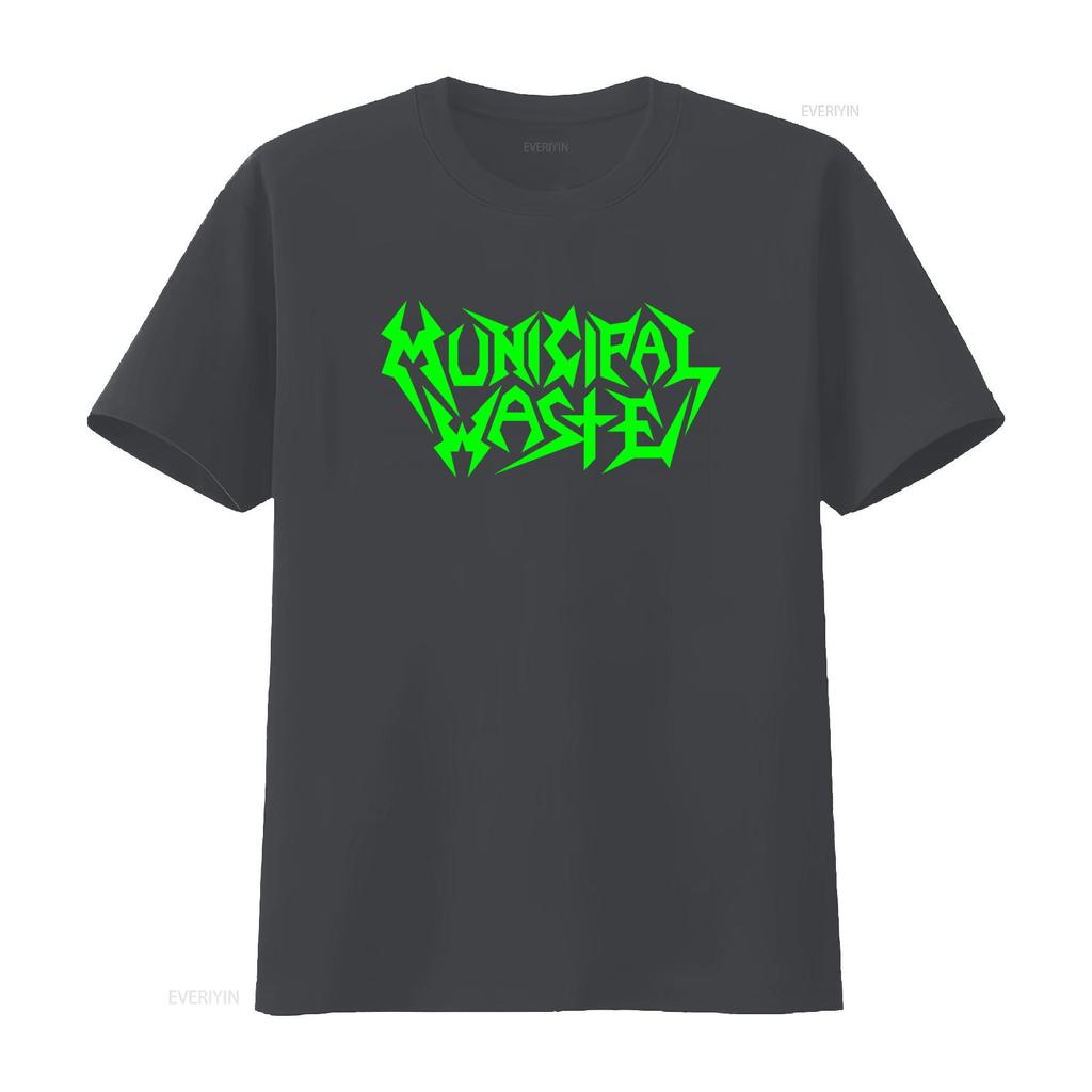 Municipal Waste Neon Green T Shirt For Unisex Punk Rock Style Streetwear Vintage Streetwear Fashion Casual Soft Stylish