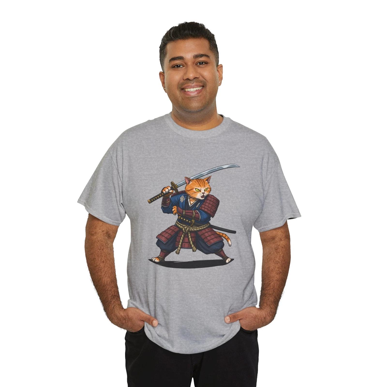 SAMURAI BENGAL CAT JAPANESE T-SHIRT | Feudal Samurai Shirt S