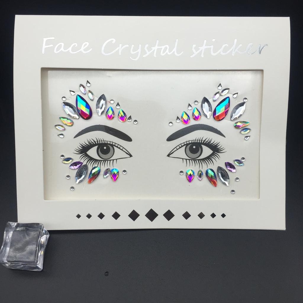 Crystal Tattoo Sticker Glitter Eyeliner Eyebrow Makeup Face Eyes Diamond Temporary Tattoo Rock Rhinestone 3D Eyeliner Stickers