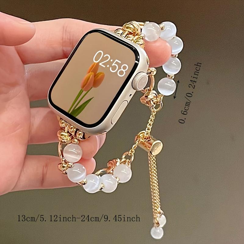 1 piece, fashionable opal bead chain bracelet, small fragrance adjustable buckle, watch strap bracelet.