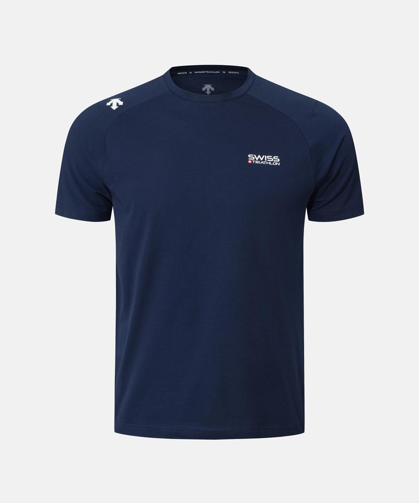DESCENTE Swiss Triathlon Sorona Cool Short Sleeve T-Shirt Navy Sr223Its51 (A Type)