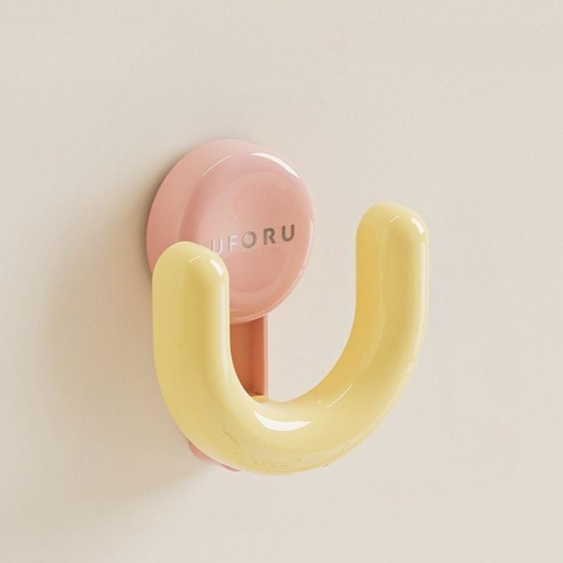 Estante para zapatillas con ventosa estilo dopamina – Montaje de pared para baño sin taladrar con drenaje | Almacenamiento multiescena