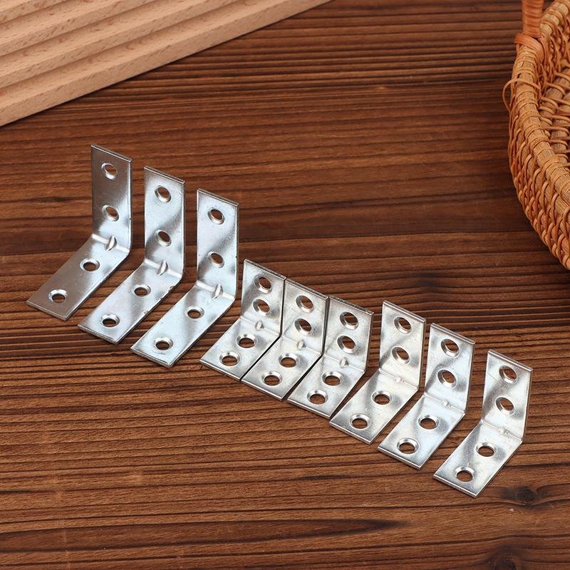 20 Buc. Console de Colț în Formă de L, Console de Colț Metalice, Raft Sertar, Suport de Perete, Fixare Colțuri în Unghi Drept, Consolidare, Feronerie Mobilier