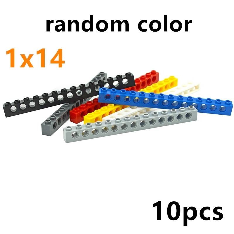 

Technical Building Blocks 10PCS MOC Parts 1x14 with 13 holes Perforated Bricks Assembles Particles Long Beam 32018 Toys for Kids