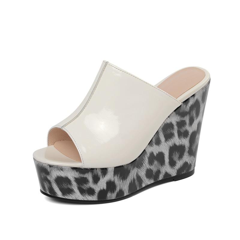 Fashion Women Wedges High Heels Slipper Super High Platform Sandal Designer Slides Summer Peep Toe Mules Slippers for Women Pumps Slides