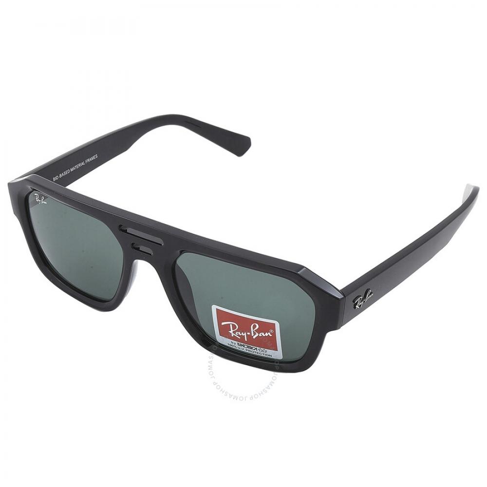 Ray Ban Corrigan Bio Based Dark Green Navigator Unisex Sunglasses Rb4397 667771 54
