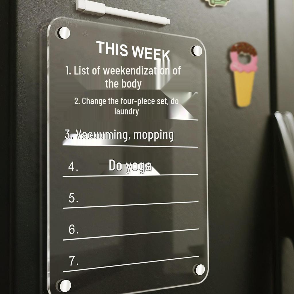 Magnetischer abwischbarer Whiteboard-Memo-Planer für den Kühlschrank