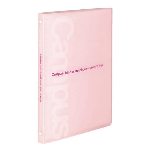 

Папка-регистратор KOKUYO Loose Leaf Binder Campus Slim B5 26 отверстий до 30 листов розовая Lu-P733P