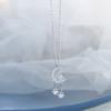 Star Moon Collarbone Necklace Simple Temperament Cold Wind Collar Accessories Tide Moon Tassel Necklace Women'S