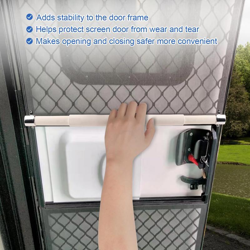 RV Screen Door Crossbar Handle Adjustable RV Screen Doors Crossbar RV Door Handle RV Accessories Screen Door Bar For Women Men