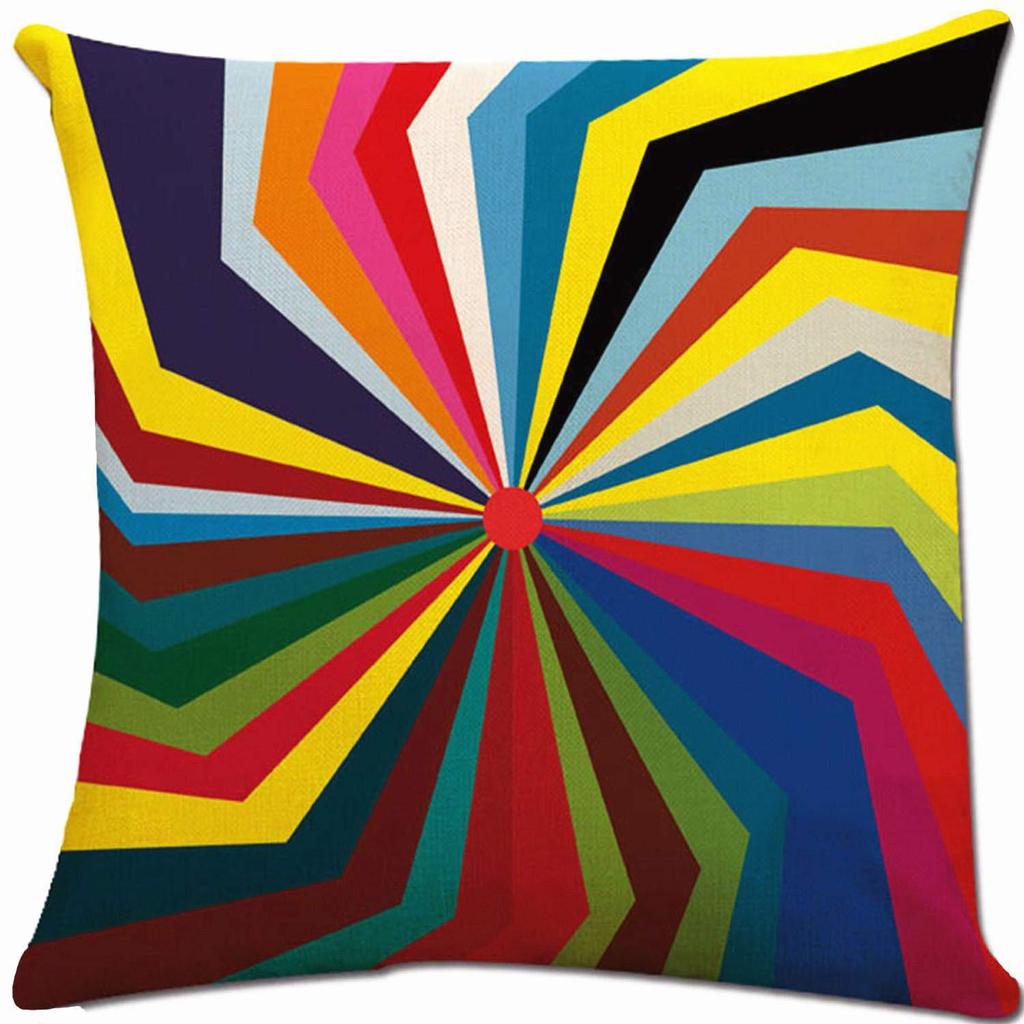 Home Decor Colorful Geometric Pattern Digital Print Pillowcases Pattern Cushion Cover Suitable for Sofa Bedroom Car Pillow Cover