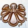 Oktopus Lebensmitteltablett Holz Obst Servierplatte Käseplatte Dessert Aufbewahrungsschale Unterteilung Lebensmitteleinteilung Dekorationstablett