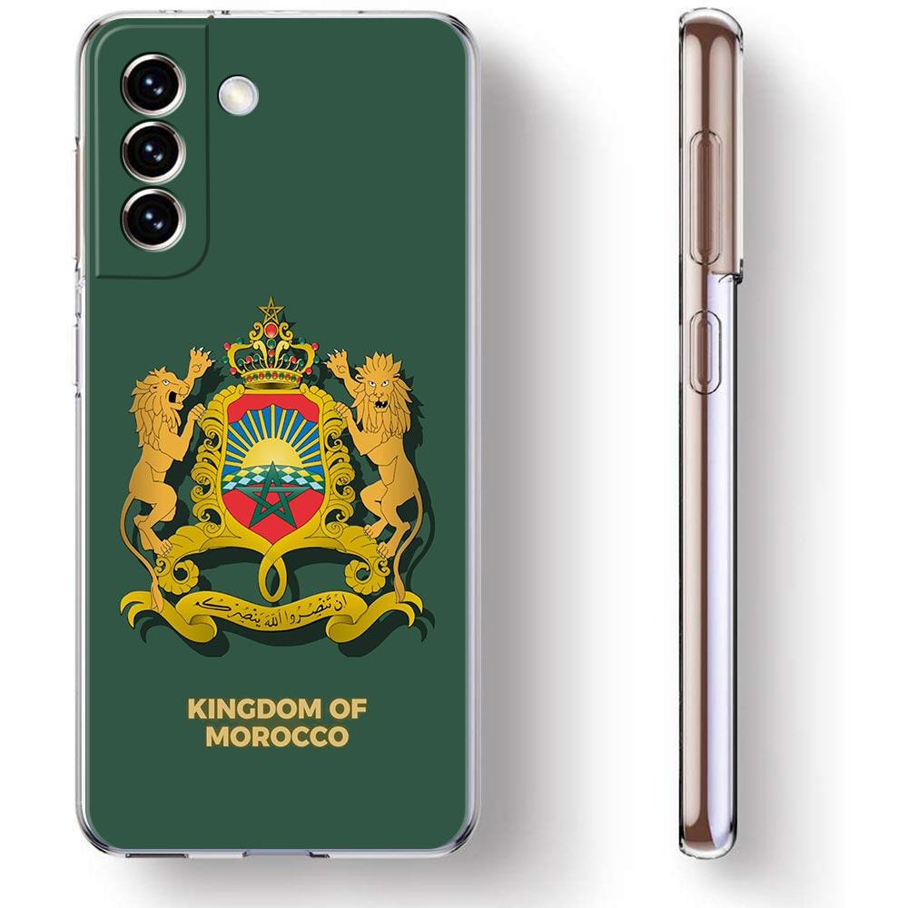 Moroccan flag Maroc Morocco passport Phone Case For Samsung Galaxy S25 S24 Plus S23 FE S22 S21 S20 Ultra 5G S10 S10E Clear Cover